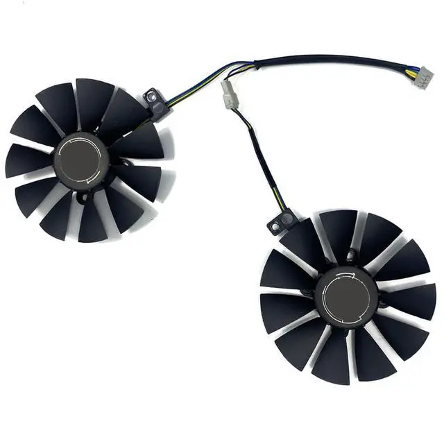 Alt view image 7 of 7 - Graphics Card Cooling Fans Suitable for ASUS RX 470 MINI Dual RX 480 Expedition RX 570 580 Expedition GTX 1060 1070 Dual GTX 1060 1070 Series Desktop T129215SU 87mm 12V 0.5A 4 Pin (2PCS)