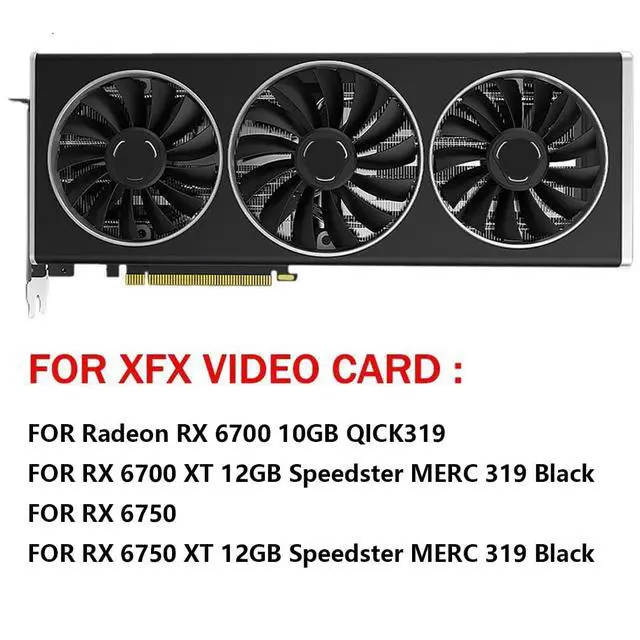 Alt view image 3 of 6 - Graphics Card Cooling Fans Suitable for XFX Radeon RX 6700 6700XT 6750 6750XT Qick/MERC Series CF1015U12S CF9015U12S 12V 0.55A 85mm 4Pin Desktop Video Card Cooler Fans GPU Fan (Fan-C)