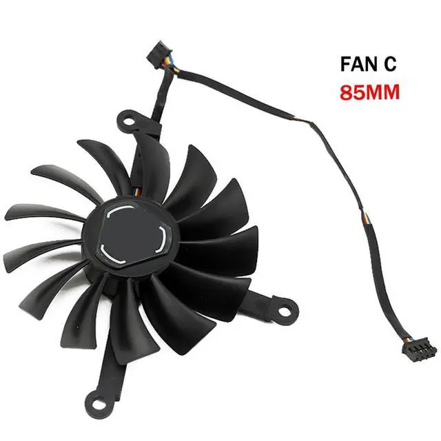 Alt view image 6 of 6 - Graphics Card Cooling Fans Suitable for XFX Radeon RX 6700 6700XT 6750 6750XT Qick/MERC Series CF1015U12S CF9015U12S 12V 0.55A 85mm 4Pin Desktop Video Card Cooler Fans GPU Fan (Fan-C)