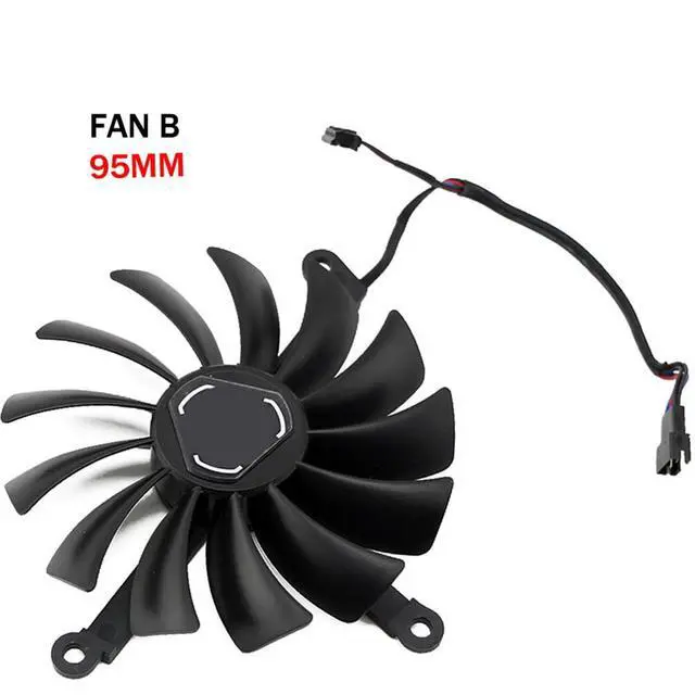 Alt view image 7 of 7 - Graphics Card Cooling Fans Suitable for XFX Radeon RX 6700 6700XT 6750 6750XT Qick/MERC Series CF1015U12S CF9015U12S 12V 0.55A 85mm 4Pin Desktop Video Card Cooler Fans GPU Fan (Fan-B)