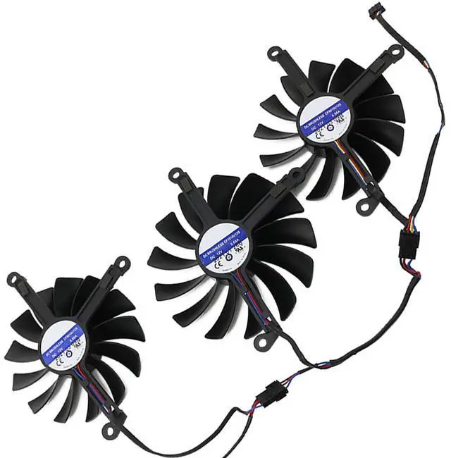 Main image of Graphics Card Cooling Fans Suitable for XFX Radeon RX 6700 6700XT 6750 6750XT Qick/MERC Series CF1015U12S CF9015U12S 12V 0.55A 85mm 4Pin Desktop Video Card Cooler Fans GPU Fan (3PCS)