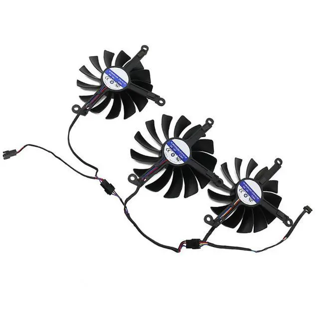 Alt view image 6 of 7 - Graphics Card Cooling Fans Suitable for XFX Radeon RX 6700 6700XT 6750 6750XT Qick/MERC Series CF1015U12S CF9015U12S 12V 0.55A 85mm 4Pin Desktop Video Card Cooler Fans GPU Fan (3PCS)