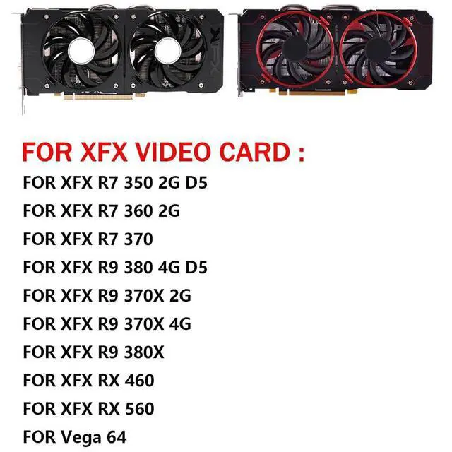 Alt view image 3 of 7 - Graphics Card Cooling Fans Suitable for XFX R7 350 360 370 R9 380 370X 380X RX 460 560 Series Desktop FDC10U12S9-C 93mm 12V 0.45A 4Pin Video Card Cooler Fans GPU Fan