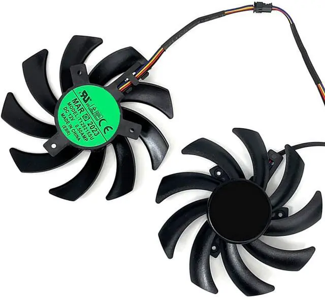 Main image of Graphics Card Cooling Fans Suitable for POWERCOLOR RX 5500XT 5600XT 5700XT 6500XT 6600 6600XT 6650XT 6700 Fighter Series Desktop T129215SU 85mm 12V 0.5A 4Pin Video Card Cooler Fans GPU Fan