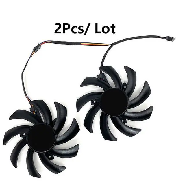 Alt view image 7 of 7 - Graphics Card Cooling Fans Suitable for POWERCOLOR RX 5500XT 5600XT 5700XT 6500XT 6600 6600XT 6650XT 6700 Fighter Series Desktop T129215SU 85mm 12V 0.5A 4Pin Video Card Cooler Fans GPU Fan
