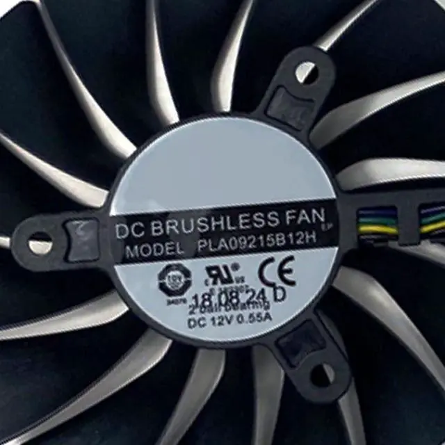 Alt view image 3 of 5 - Graphics Card Cooling Fans Suitable for MSI RTX 2080 2080S 8G 2080ti 11G Ventus Series Desktop PLA09215B12H 90mm 12V 0.55A 4Pin Video Card Cooler Fans GPU Fan (2PCS)