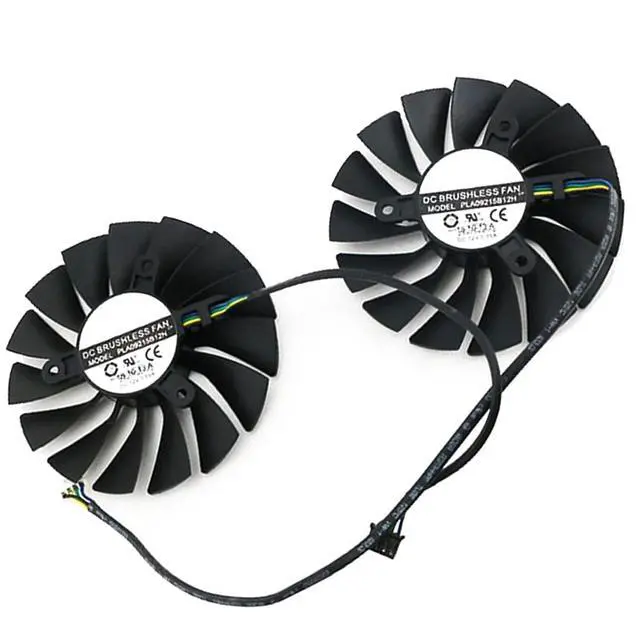 Alt view image 4 of 5 - Graphics Card Cooling Fans Suitable for MSI RTX 2080 2080S 8G 2080ti 11G Ventus Series Desktop PLA09215B12H 90mm 12V 0.55A 4Pin Video Card Cooler Fans GPU Fan (2PCS)
