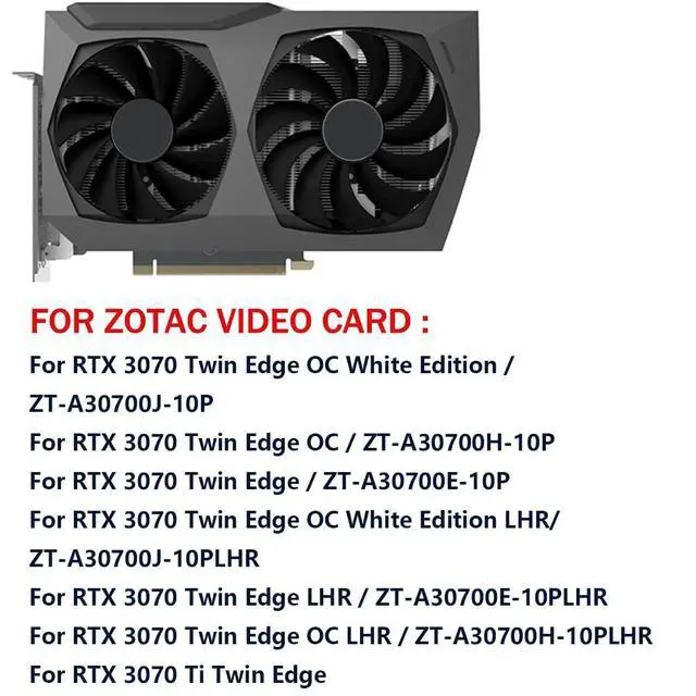 Alt view image 3 of 7 - Graphics Card Cooling Fans Suitable for ZOTAC RTX 3070 3070ti Twin Edge Series Desktop CFM10012H12SPA 88mm 100mm 12V 4Pin Video Card Cooler Fans GPU Fan (Fan-B)