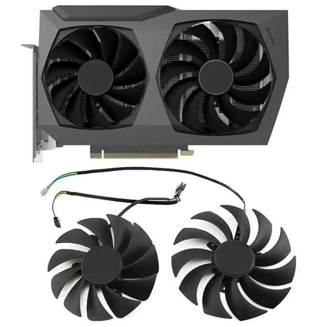 Alt view image 2 of 7 - Graphics Card Cooling Fans Suitable for ZOTAC RTX 3070 3070ti Twin Edge Series Desktop CFM10012H12SPA 88mm 100mm 12V 4Pin Video Card Cooler Fans GPU Fan (2pcs)