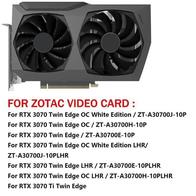Alt view image 3 of 7 - Graphics Card Cooling Fans Suitable for ZOTAC RTX 3070 3070ti Twin Edge Series Desktop CFM10012H12SPA 88mm 100mm 12V 4Pin Video Card Cooler Fans GPU Fan (2pcs)