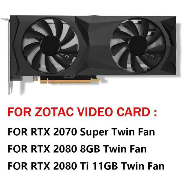 Alt view image 3 of 7 - Graphics Card Cooling Fans Suitable for ZOTAC RTX 2070S 2080 2080ti Twin Fan Series Desktop CF9015H12S 85mm 12V 0.40A 4Pin Video Card Cooler Fans GPU Fan (Fan-B)