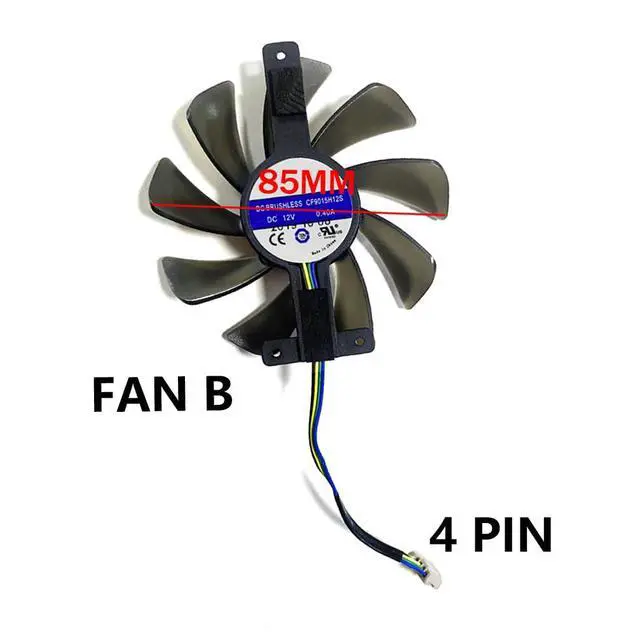 Alt view image 6 of 7 - Graphics Card Cooling Fans Suitable for ZOTAC RTX 2070S 2080 2080ti Twin Fan Series Desktop CF9015H12S 85mm 12V 0.40A 4Pin Video Card Cooler Fans GPU Fan (Fan-B)