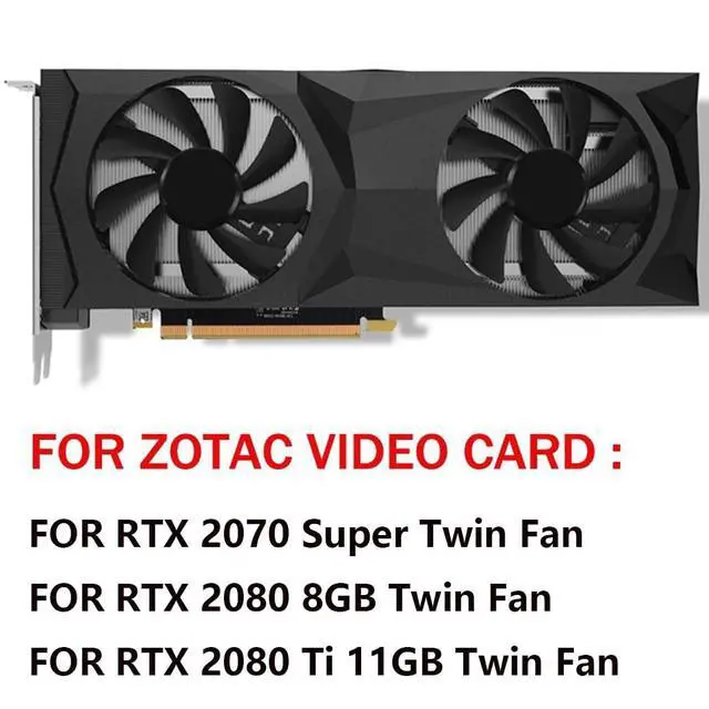 Alt view image 3 of 7 - Graphics Card Cooling Fans Suitable for ZOTAC RTX 2070S 2080 2080ti Twin Fan Series Desktop CF9015H12S 85mm 12V 0.40A 4Pin Video Card Cooler Fans GPU Fan (Fan-A)