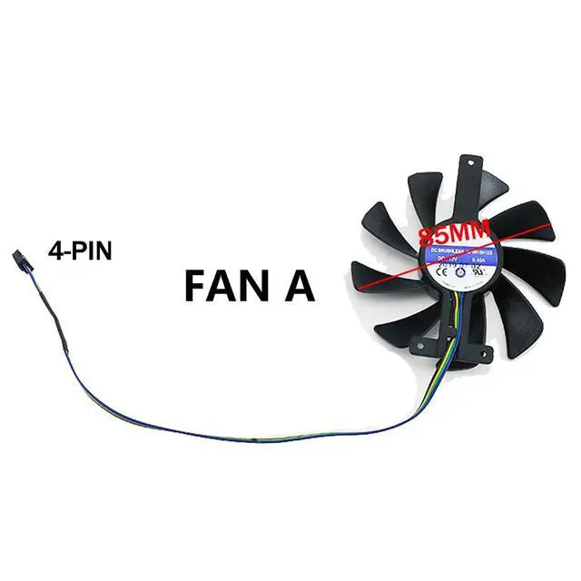Alt view image 7 of 7 - Graphics Card Cooling Fans Suitable for ZOTAC RTX 2070S 2080 2080ti Twin Fan Series Desktop CF9015H12S 85mm 12V 0.40A 4Pin Video Card Cooler Fans GPU Fan (Fan-A)