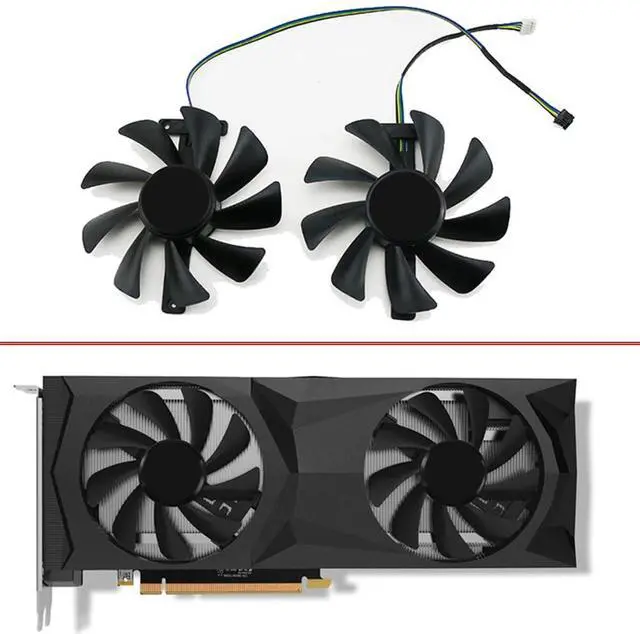 Alt view image 2 of 7 - Graphics Card Cooling Fans Suitable for ZOTAC RTX 2070S 2080 2080ti Twin Fan Series Desktop CF9015H12S 85mm 12V 0.40A 4Pin Video Card Cooler Fans GPU Fan (2PCS)