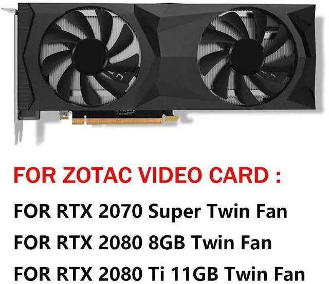 Alt view image 3 of 7 - Graphics Card Cooling Fans Suitable for ZOTAC RTX 2070S 2080 2080ti Twin Fan Series Desktop CF9015H12S 85mm 12V 0.40A 4Pin Video Card Cooler Fans GPU Fan (2PCS)