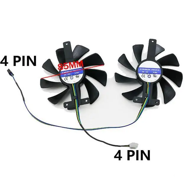 Alt view image 4 of 7 - Graphics Card Cooling Fans Suitable for ZOTAC RTX 2070S 2080 2080ti Twin Fan Series Desktop CF9015H12S 85mm 12V 0.40A 4Pin Video Card Cooler Fans GPU Fan (2PCS)
