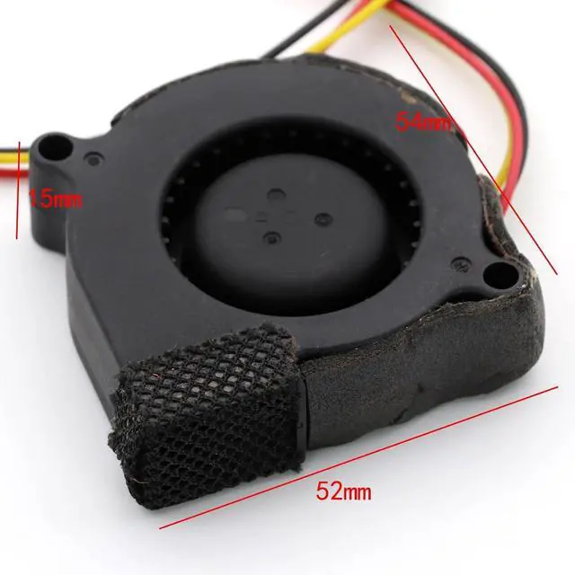 Alt view image 6 of 6 - 50mm Fan 5015 5cm CF-12515 DC 12V 0.18A Blower Cooling Fans 3-Wire Turbo Fan