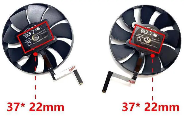 Alt view image 5 of 7 - Graphics Card Cooling Fans Suitable for NVIDIA GeForce RTX 3060 3060TI Founders Edition FE Series Desktop DAPC0815B2UP006 DAPC0815B2UP007 85mm 12V 0.6A 6Pin Video Card Cooler Fans GPU Fan (2PCS)