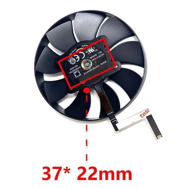 Alt view image 5 of 7 - Graphics Card Cooling Fans Suitable for NVIDIA GeForce RTX 3060 3060TI Founders Edition FE Series Desktop DAPC0815B2UP006 DAPC0815B2UP007 85mm 12V 0.6A 6Pin Video Card Cooler Fans GPU Fan (Fan-A)