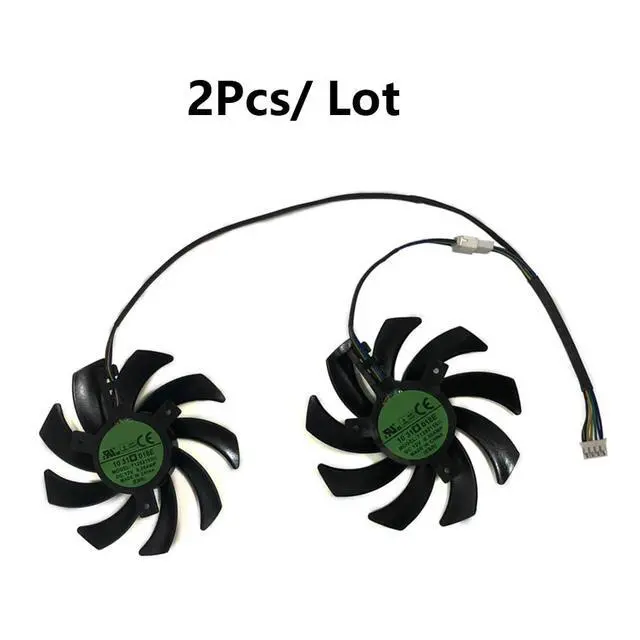 Alt view image 6 of 7 - Graphics Card Cooling Fans Suitable for for POWERCOLOR for DATALAND RX 5500XT 5600XT 5700 5700XT 5600XT RX 590 580 GME Red Dragonl Series Desktop Video T129215SU 85mm 12V 0.5A 4Pin Card Cooler Fans