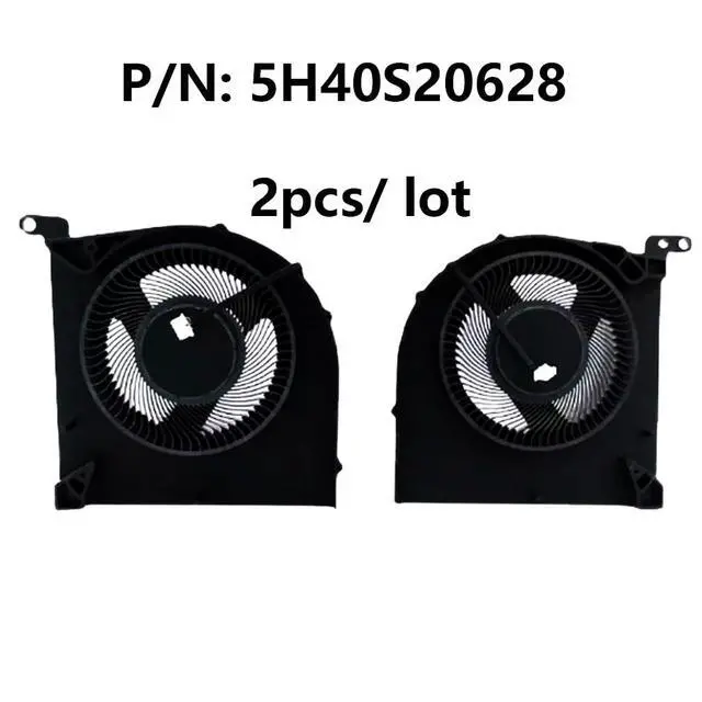 Alt view image 2 of 7 - CPU + GPU Cooling Fans Suitable for Lenovo Ideapad Gaming 3-15IAH7 3-15ARH7 3-16IAH7 Type: 82S9 82SA 82SC Laptop Cooler Fan 5V 0.5A 4 PIN DFS5K223052833 FPKX + DFS5K221153713 FPKW 5H40S20628 (2PCS)