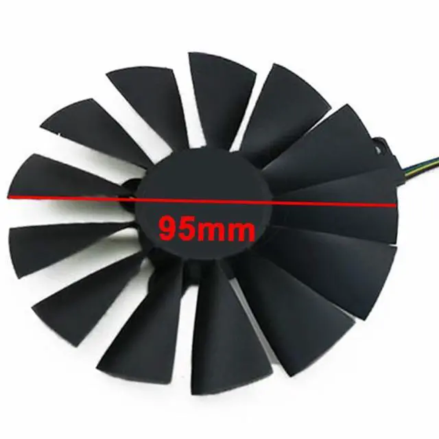 Alt view image 4 of 7 - Graphics Card Cooling Fans Suitable for ASUS Phoenix GTX 1650S 1660 1660S 1660Ti RTX 2060 Series Desktop FDC10M12D9-C 12V 0.25A 95mm 6Pin 4Wire Video Card Cooler Fans GPU Fan