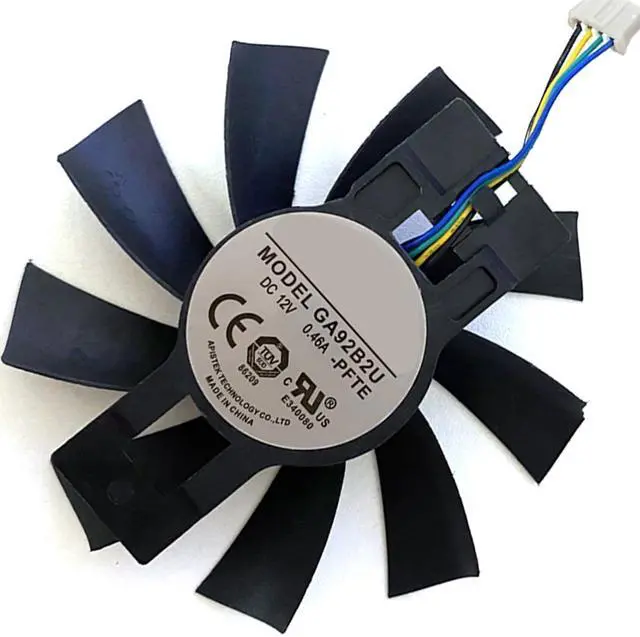 Main image of Graphics Card Cooling Fans Suitable for for PowerColor for DATALAND RX 580 570 560XT X-Serial RX 570 Cool Energy/Red Dragon/Dual Cool Series Desktop GA92B2U 88mm 12V 0.46A 4Pin (Fan-A)
