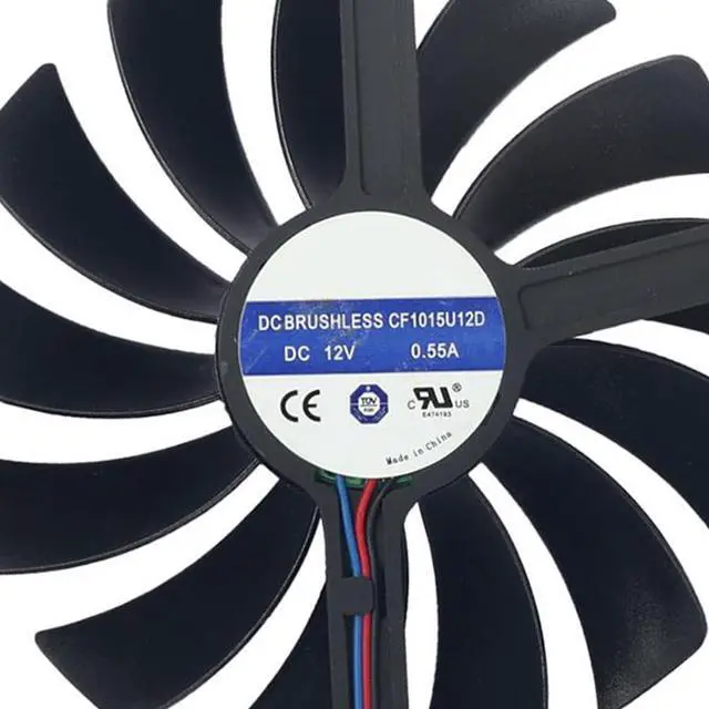 Alt view image 5 of 7 - Graphics Card Cooling Fans Suitable for XFX RX 6800 6800XT 6900XT Speedster 319 Series Desktop Video Card Cooler Fans GPU Fan CF9015U12D 85MM CF1015U12D 95mm 12V 0.55A 4Pin (Fan-A)