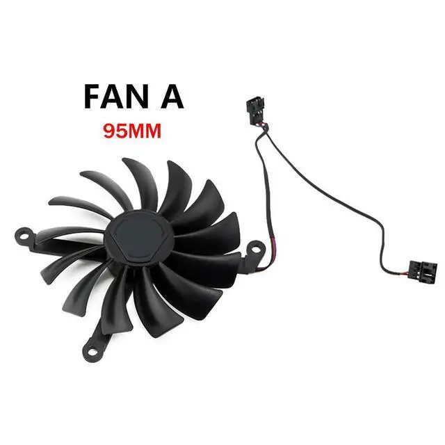 Alt view image 7 of 7 - Graphics Card Cooling Fans Suitable for XFX RX 6800 6800XT 6900XT Speedster 319 Series Desktop Video Card Cooler Fans GPU Fan CF9015U12D 85MM CF1015U12D 95mm 12V 0.55A 4Pin (Fan-A)