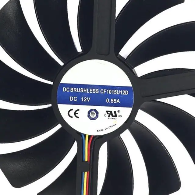 Alt view image 5 of 7 - Graphics Card Cooling Fans Suitable for XFX RX 6800 6800XT 6900XT Speedster 319 Series Desktop Video Card Cooler Fans GPU Fan CF9015U12D 85MM CF1015U12D 95mm 12V 0.55A 4Pin (Fan-C)