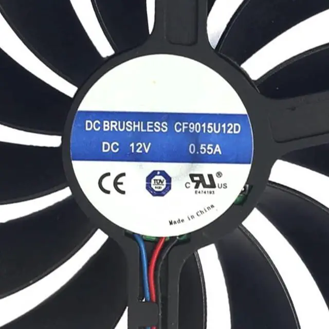Alt view image 5 of 7 - Graphics Card Cooling Fans Suitable for XFX RX 6800 6800XT 6900XT Speedster 319 Series Desktop Video Card Cooler Fans GPU Fan CF9015U12D 85MM CF1015U12D 95mm 12V 0.55A 4Pin (Fan-B)