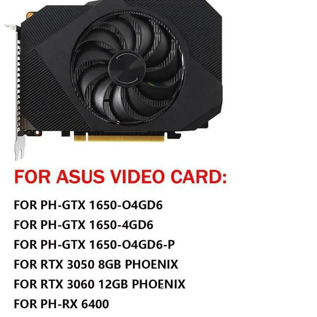 Alt view image 3 of 7 - Gaming Graphics Card Cooling Fans Suitable for ASUS PH Phoenix GTX 1650 RTX 3050 3060 RX 6400 Series Desktop PLD10010B12HH 95mm 12V 0.4A 6 Pin 4 Wires Video Card Cooler Fans GPU Fan
