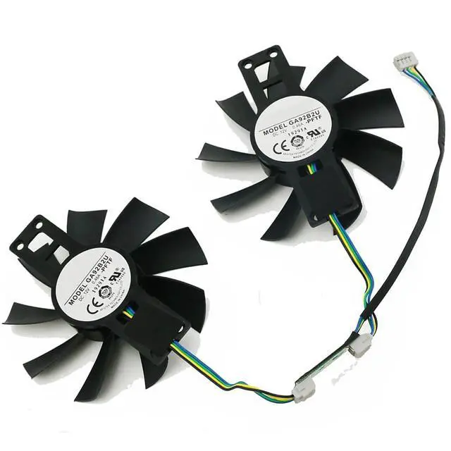 Alt view image 6 of 7 - Graphics Card Cooling Fans Suitable for for PowerColor for DATALAND RX 580 570 560XT X-Serial RX 570 Cool Energy/Red Dragon/Dual Cool Series Desktop GA92B2U 88mm 12V 0.46A 4Pin (2PCS)