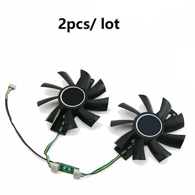 Alt view image 7 of 7 - Graphics Card Cooling Fans Suitable for for PowerColor for DATALAND RX 580 570 560XT X-Serial RX 570 Cool Energy/Red Dragon/Dual Cool Series Desktop GA92B2U 88mm 12V 0.46A 4Pin (2PCS)