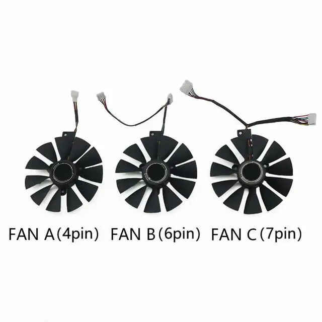 Alt view image 3 of 7 - Graphics Card Cooling Fan Replacement for ASUS ROG Strix RTX 2060 2060 Super 2070 Gaming Series 87mm T129215SH T129215SL 12V 0.50A 7Pin Video Card Cooler Fans GPU Fan