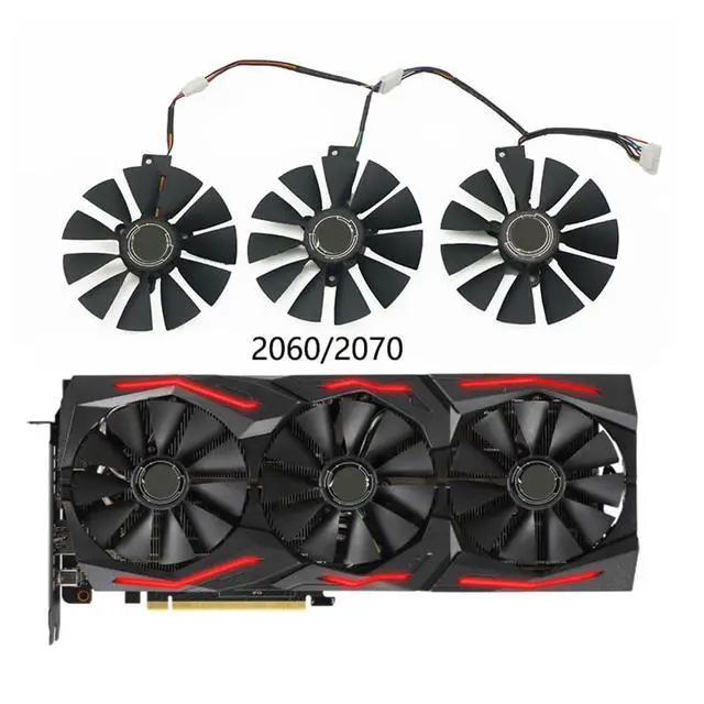 Alt view image 7 of 7 - Graphics Card Cooling Fan Replacement for ASUS ROG Strix RTX 2060 2060 Super 2070 Gaming Series 87mm T129215SH T129215SL 12V 0.50A 7Pin Video Card Cooler Fans GPU Fan