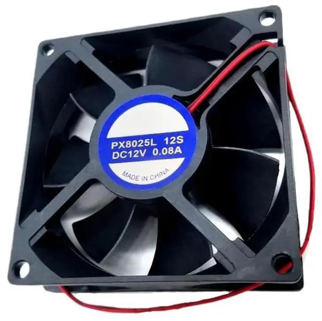 Alt view image 2 of 3 - PX8025L 12S Cooler Fan 12V 0.08A 8CM 8025 80 * 80 * 25MM 2 Lines