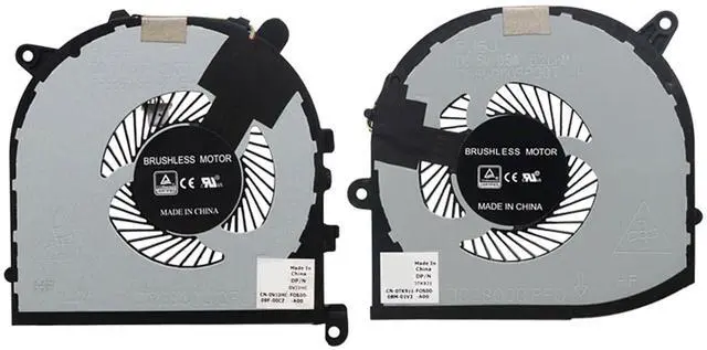 Main image of CPU + GPU Cooling Fans Suitable for Dell XPS 15 9550 9560 P56F For Precision 5520 M5510 M5520 Series Laptop Cooler FAN 5V 0.5A 4 PIN DFS501105PR0T FJ6P + DFS501105PQ0T FJ6J P/N: 0VJ2HC + 0TK9J1 (2PCS)