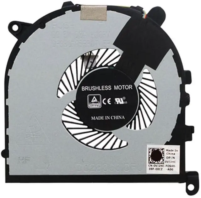Main image of CPU Cooling Fans Suitable for Dell XPS 15 9550 9560 P56F for Precision 5520 M5510 M5520 Series Laptop Cooler Fan 5V 0.5A 4 PIN DFS501105PR0T FJ6P + DFS501105PQ0T FJ6J P/N: 0VJ2HC + 0TK9J1 (CPU)