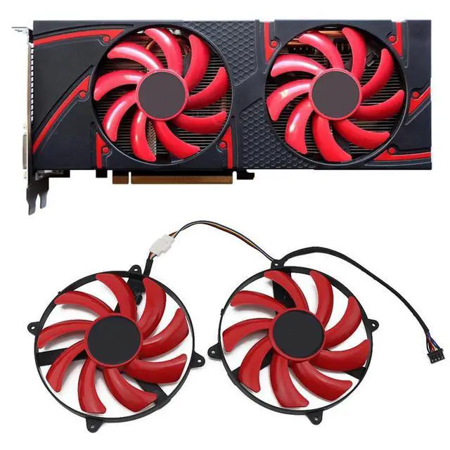 Alt view image 2 of 6 - Graphics Card Cooling Fans Suitable for AMD Radeon R9 390X Engineering Sample Series Desktop FDC10U12D9-C 85mm 12V 0.45A 4Pin Video Card Cooler Fans GPU Fan