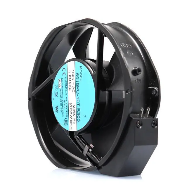 Alt view image 3 of 5 - 5915PC-10T-B30 100VAC 37/33W 50/60 Hz 172 * 150 * 38mm Aluminum Frame Fan Cabinet AC Cooling Fan