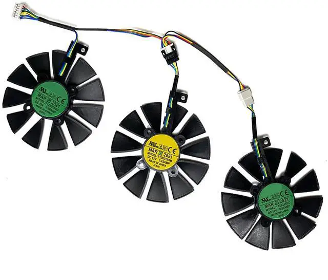Main image of Graphics Card Cooling Fans Replacement for ASUS ROG Strix GTX 1060 1070 1070Ti 1080 1080Ti RX VEGA56 VEGA64 480 580 FURY390 390X Series T129215SU/SM 87mm 12V 0.5A 6Pin GPU Fan (3PCS)