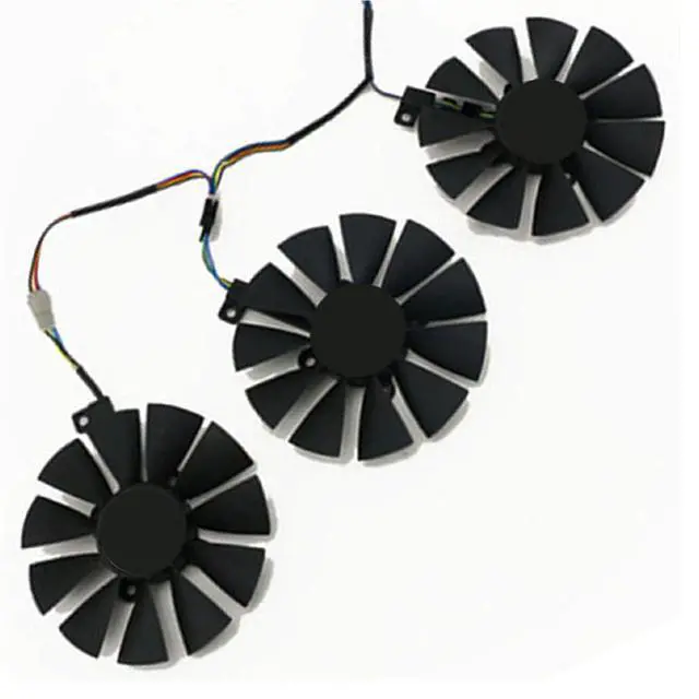 Alt view image 7 of 7 - Graphics Card Cooling Fans Replacement for ASUS ROG Strix GTX 1060 1070 1070Ti 1080 1080Ti RX VEGA56 VEGA64 480 580 FURY390 390X Series T129215SU/SM 87mm 12V 0.5A 6Pin GPU Fan (3PCS)