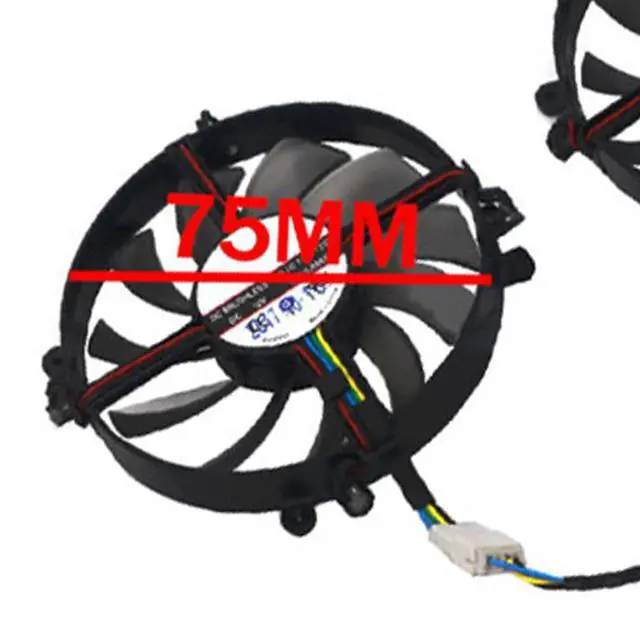 Alt view image 4 of 7 - Graphics Card Cooling Fans Suitable for PNY GTX 1070 1080 XLR8 8GB Gaming Series Desktop FD7010H12D 75mm 12V 0.25A 4Pin Video Card Cooler Fans GPU Fan (Fan-A)