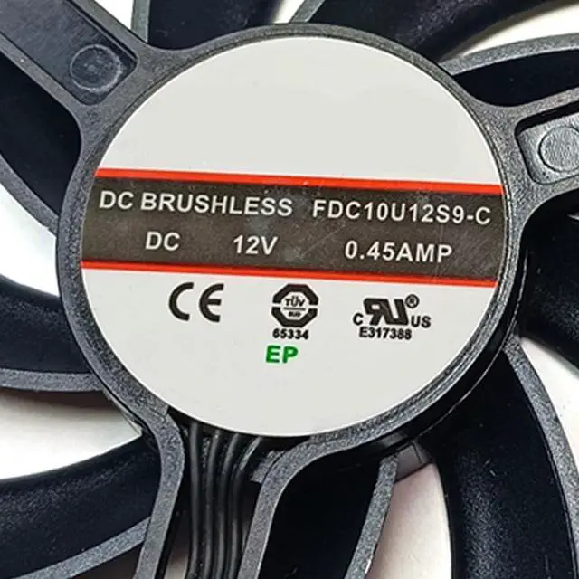 Alt view image 5 of 7 - Graphics Card Cooling Fans Suitable for XFX Radeon RX 470 480 RS RX 470D 570 RX 580 EDITIE Crimson Series Desktop FDC10U12S9-C 93mm 12V 0.45A 4Pin Video Card Cooler Fans GPU Fan (2PCS)