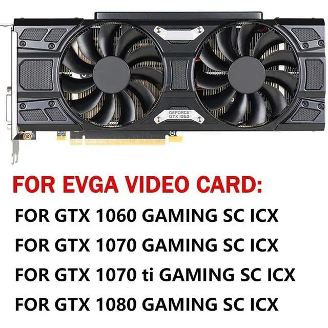Alt view image 3 of 7 - 1PCS Graphics Card Cooling Fans Suitable for EVGA GTX 1060 1070 1070ti 1080 Gaming SC ICX Series Desktop PLA09215B12H 85mm 12V 0.55A 4Pin Video Card Cooler Fans GPU Fan