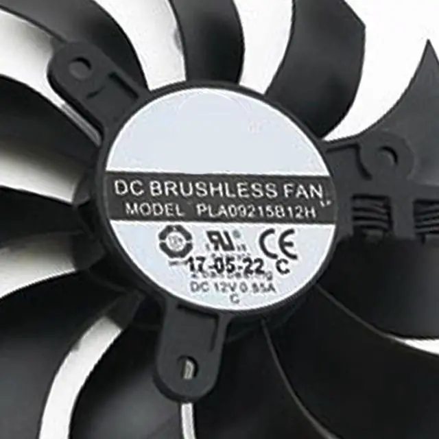 Alt view image 5 of 7 - 1PCS Graphics Card Cooling Fans Suitable for EVGA GTX 1060 1070 1070ti 1080 Gaming SC ICX Series Desktop PLA09215B12H 85mm 12V 0.55A 4Pin Video Card Cooler Fans GPU Fan