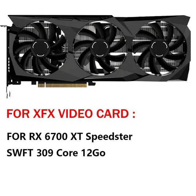 Alt view image 3 of 7 - Graphics Card Cooling Fans Suitable for XFX RX 6700XT Speedster SWFT 309 Core Series Desktop T129215SU FDC10H12S9-C 85mm 12V 0.35A 4Pin Video Card Cooler Fans GPU Fan (Fan-A)