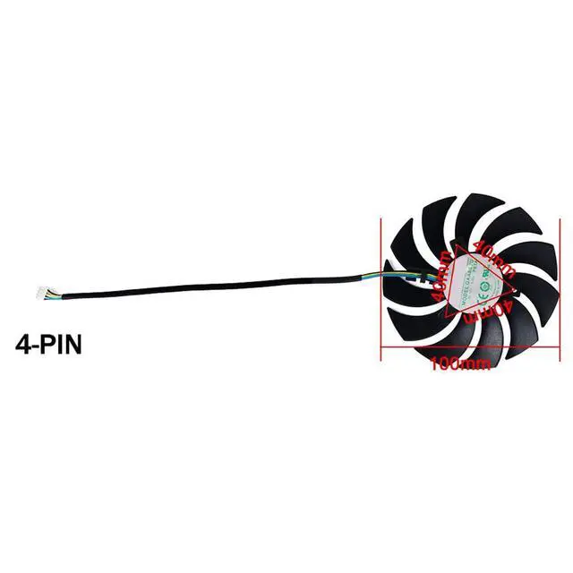 Alt view image 4 of 7 - Graphics Card Cooling Fans Suitable for ZOTAC Gaming GeForce RTX 3070 AMP Holo LHR Series Desktop GAA8S2U 100mm 12V 0.45A 4Pin Video Card Cooler Fans GPU Fan (Fan-B)